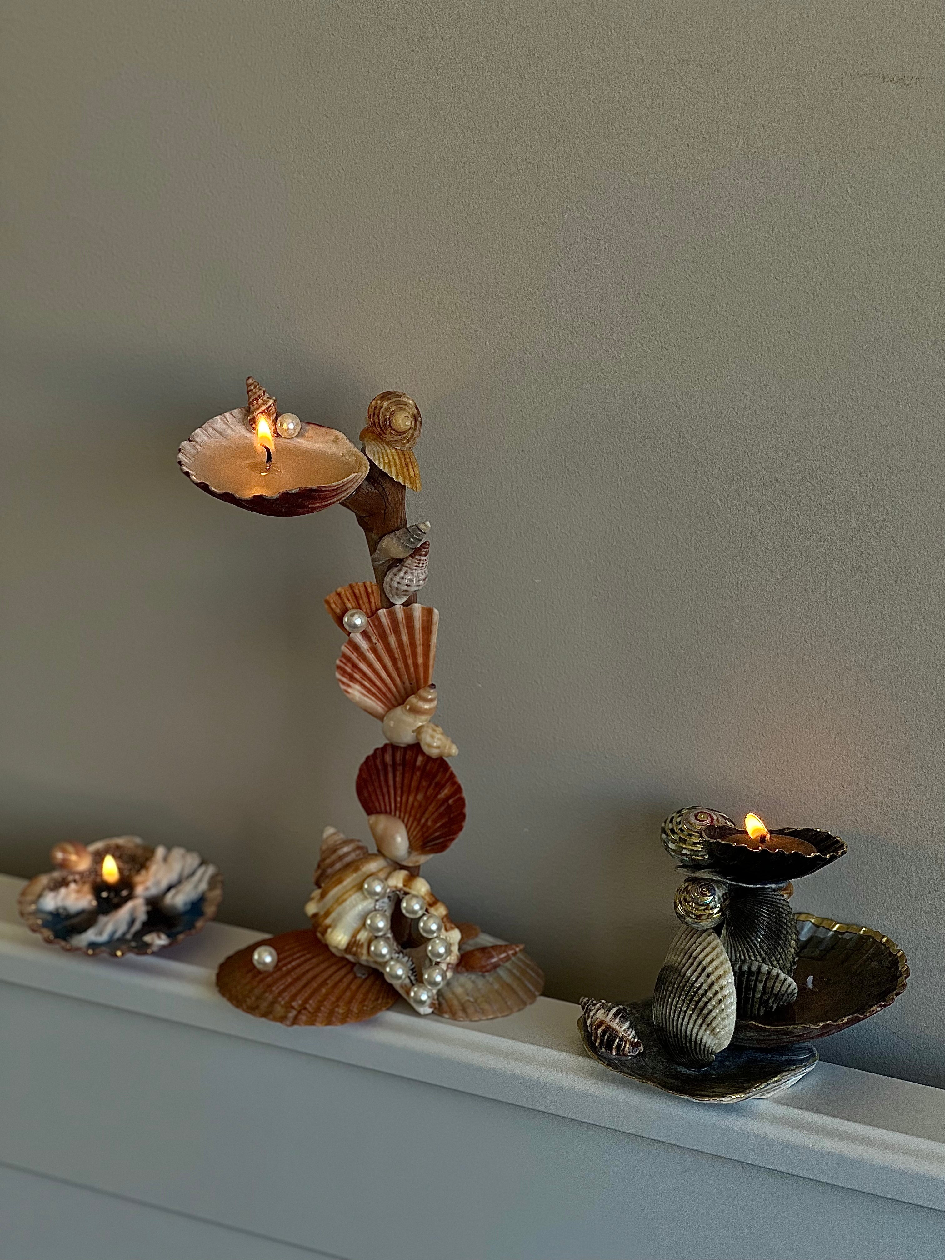 Shell Candle Container Shell Candle Holder and Candle Making Workshop, Sydney – blue&blue